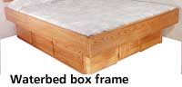 oak waterbed frame with 12 inch 6 drawer base