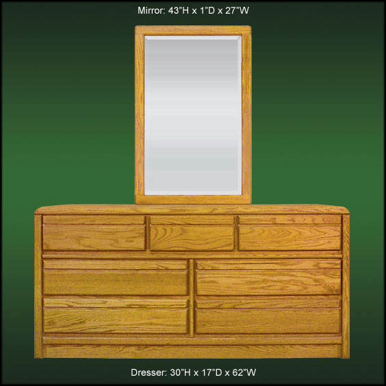 Lanscape Mirror for 7 drawer oak dresser