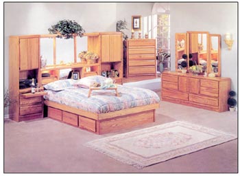 Oak Bed Wall for Waterbeds